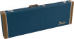 Classic wood strat/tele electric guitar case - lake placid blue