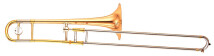 YSL 447 GE II Trombone Ténor Simple, Grosse Perce, Pavillon Cuivre Rose