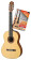 Yamaha C40M Guitare de concert (idale pour dbutants, couverture en pica, fond et clisses en Meranti, manche en Nato, avec cole de guitare  Aller Anfang est lger , cole avec CD et DVD) Naturel mat