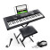 Alesis Melody 61 piano numrique 61 touches pour dbutants avec haut-parleurs, support, clavier banc, casque, micro, pupitre, 300 sons et leons de musique