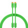 Dj Techtools Chroma Cable USB-C vers C green, Cble USB 2.0 de haute qualit (contacts USB dors, noyau en ferrite, longueur 1,0m, cble adaptateur, attache velcro intgre), Vert
