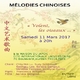 Mélodies Chinoises : " Volent, les oiseaux " - La Maison du Japon - 11/03/2017 20:00