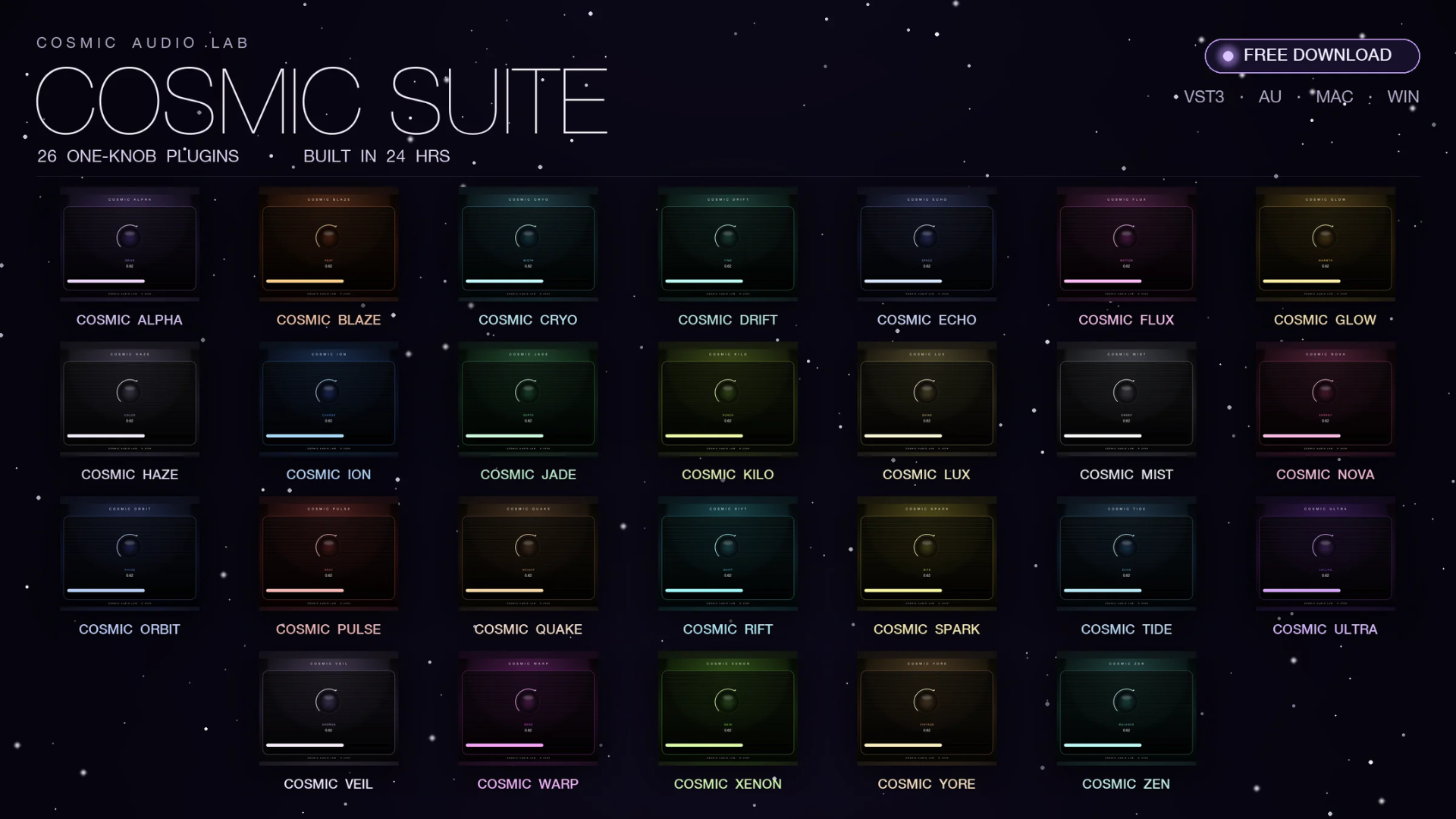Cosmic Audio Lab propose gratuitement la Cosmic Suite - Audiofanzine