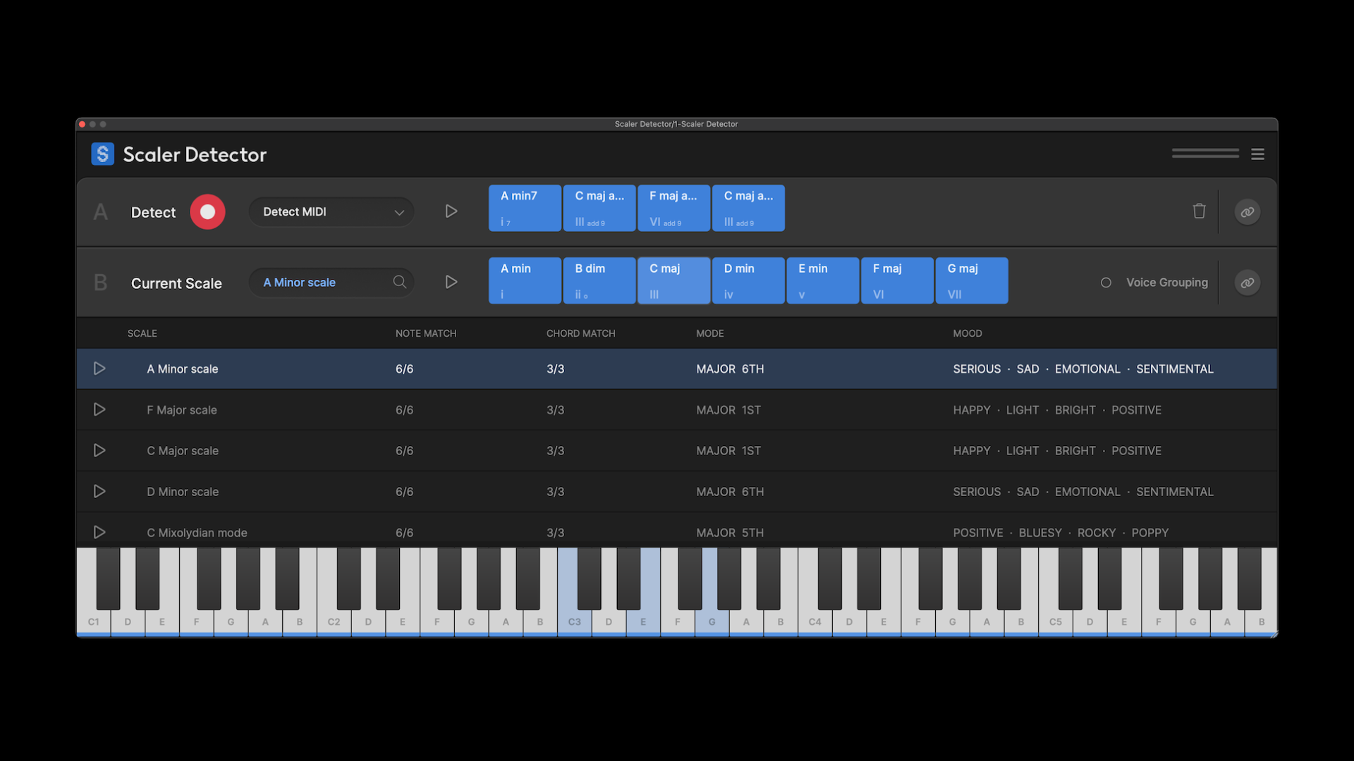 Sort Scale Scaler Music sort Scaler Detector - Audiofanzine
