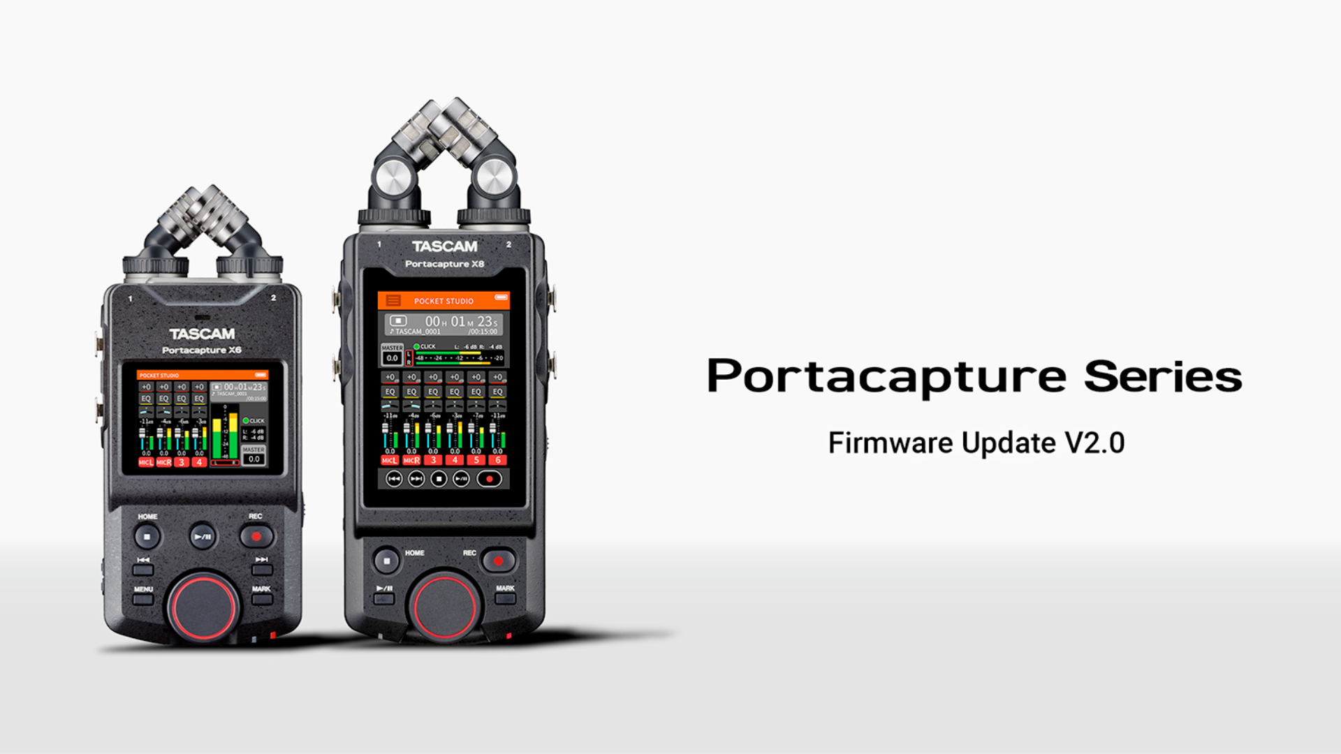 Tascam が Portacapture X6 と Portacapture X8 をアップデート
