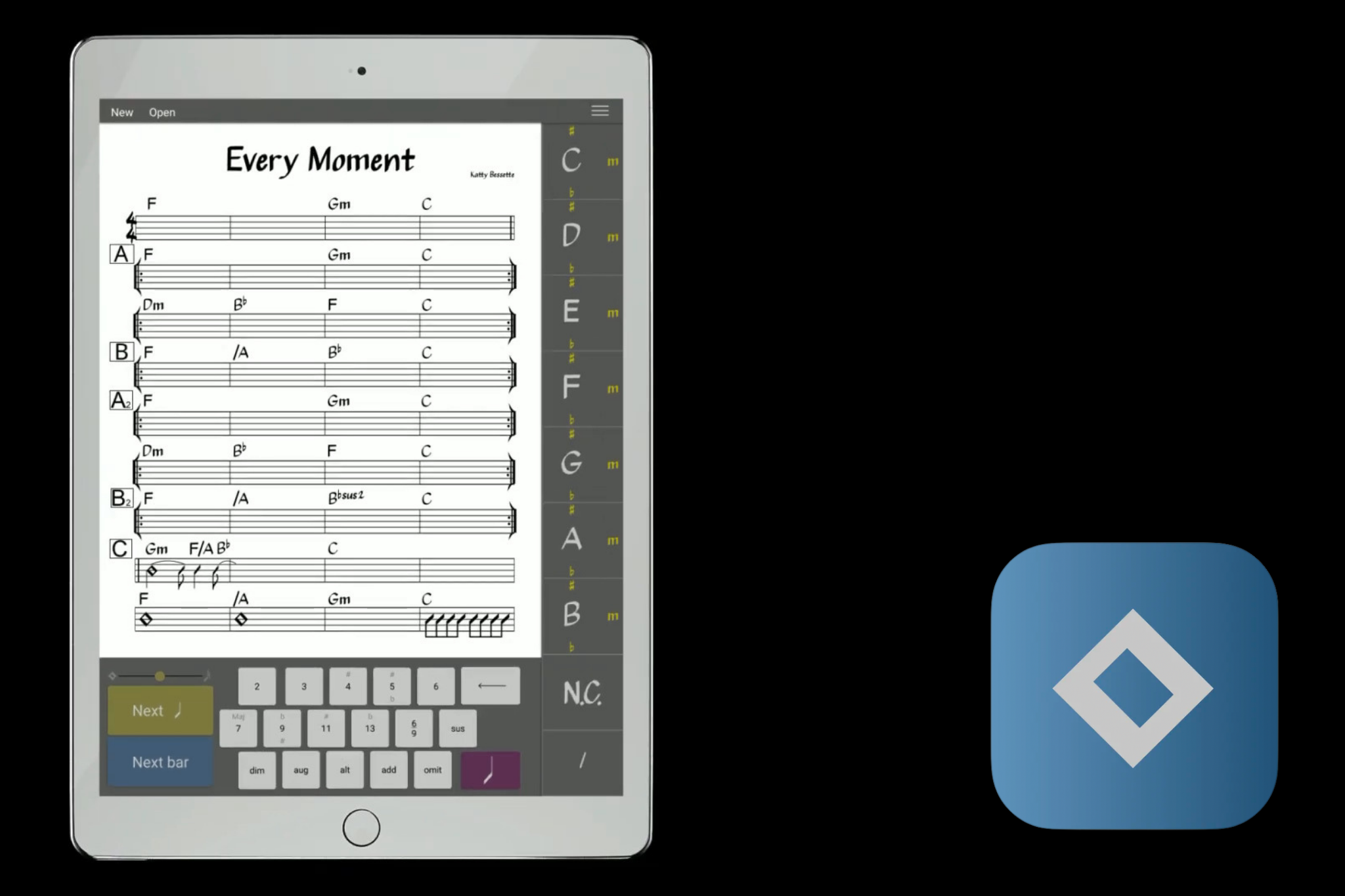 Create your scores on iPad with Chordsheet Maker