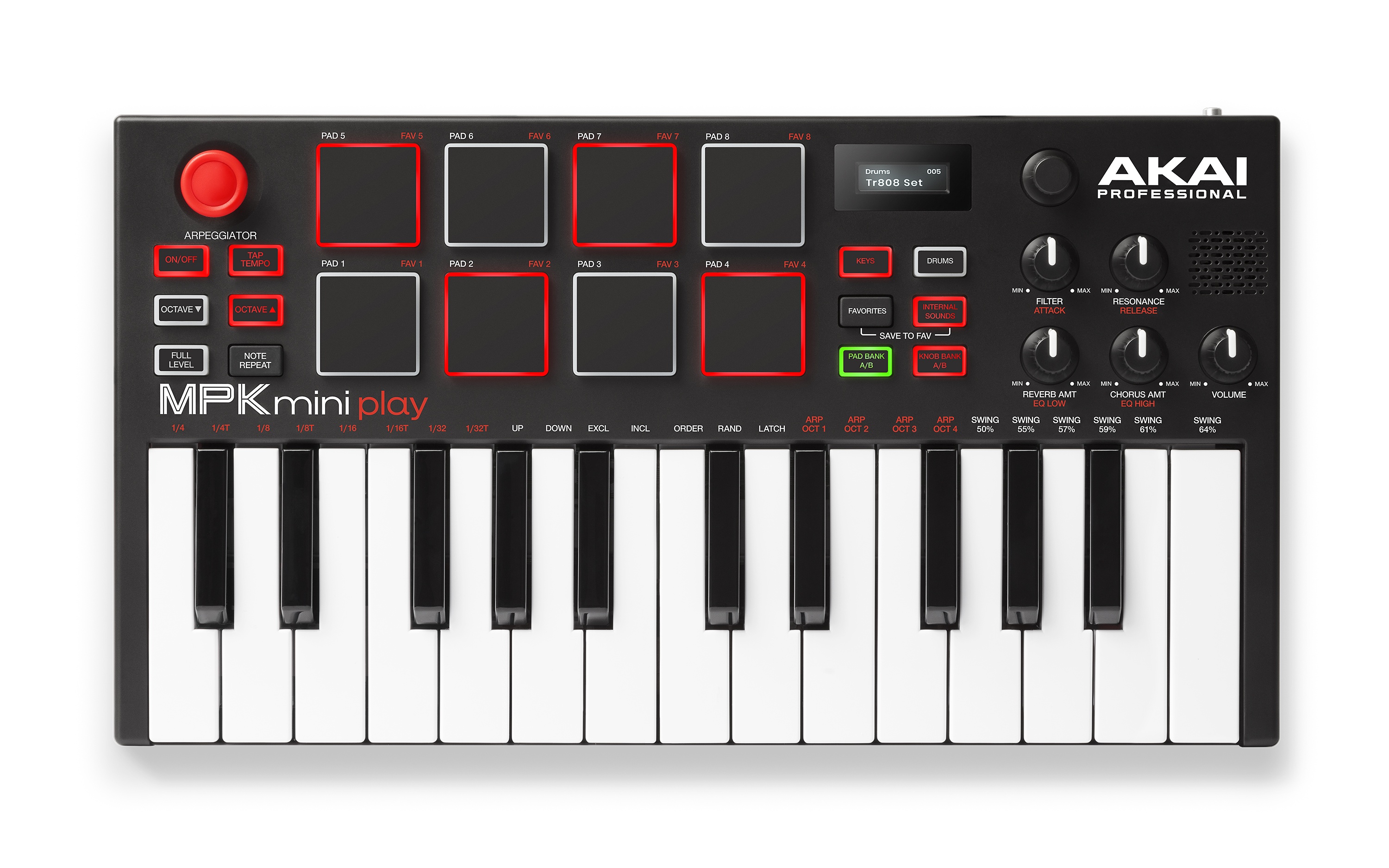 Akai MPK Mini Play, clavier audio et contrôleur MIDI portable de 25