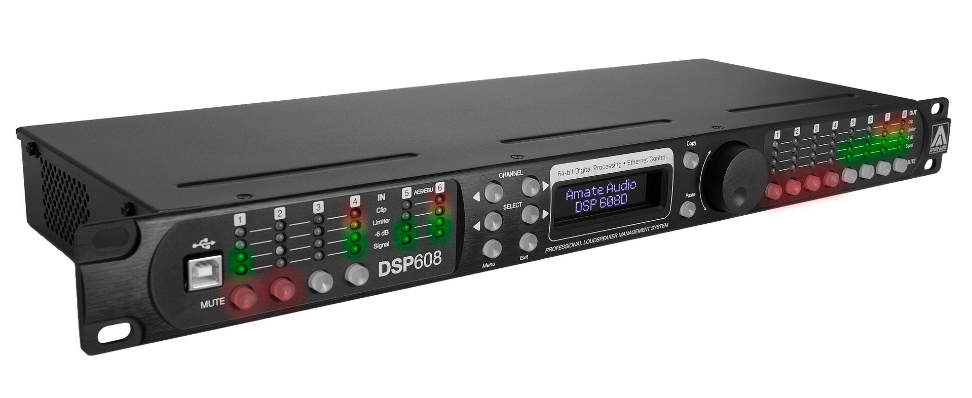 Processeur de sono audio numérique Amate Audio DSP608D avec Dante