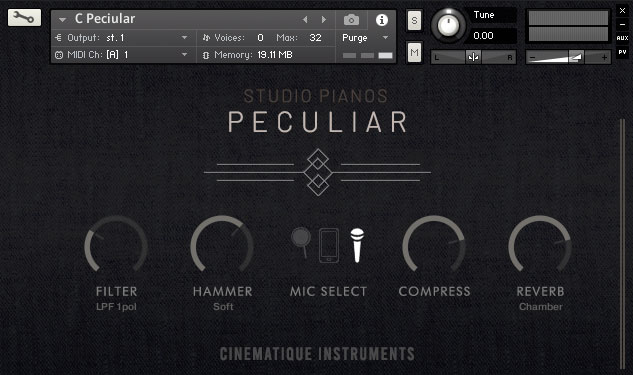 Peculiar - Cinematique Instruments Peculiar - Audiofanzine