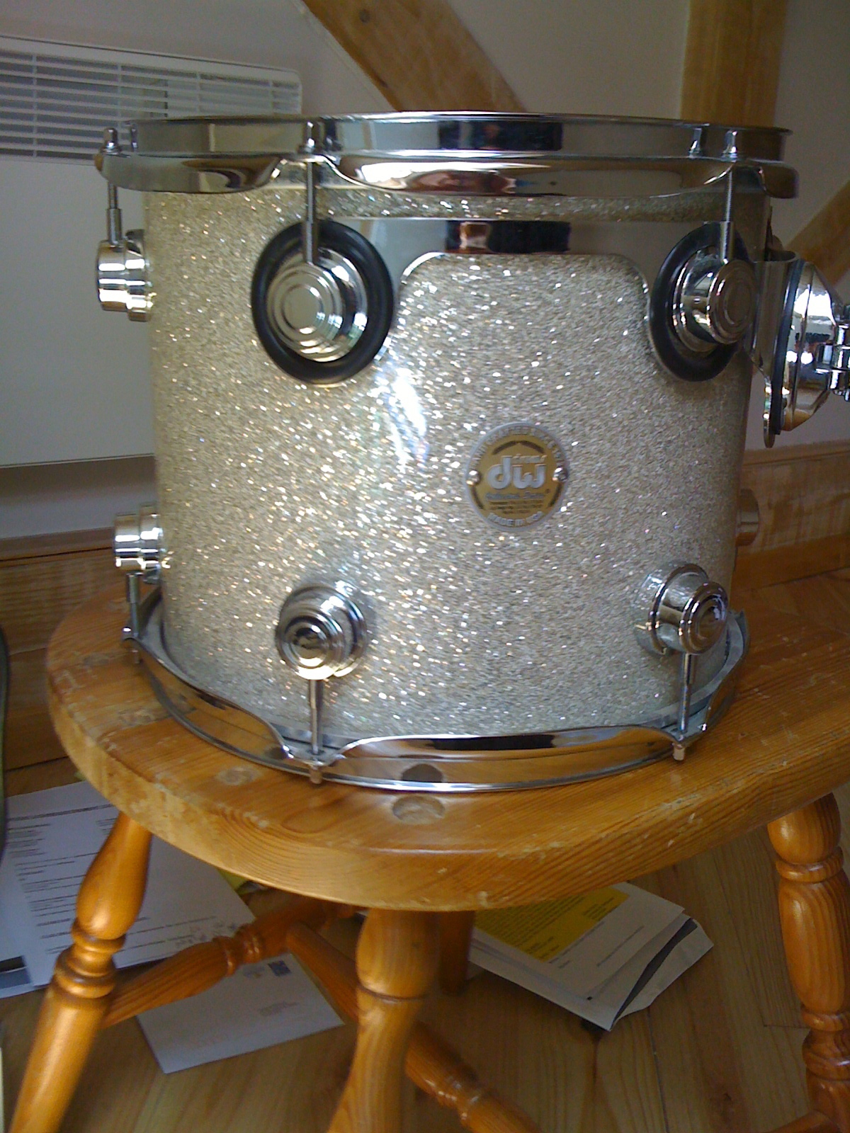 Photo DW Drums TOM 12 COLLECTOR SERIES "BROKEN GLASS" IMG 0287