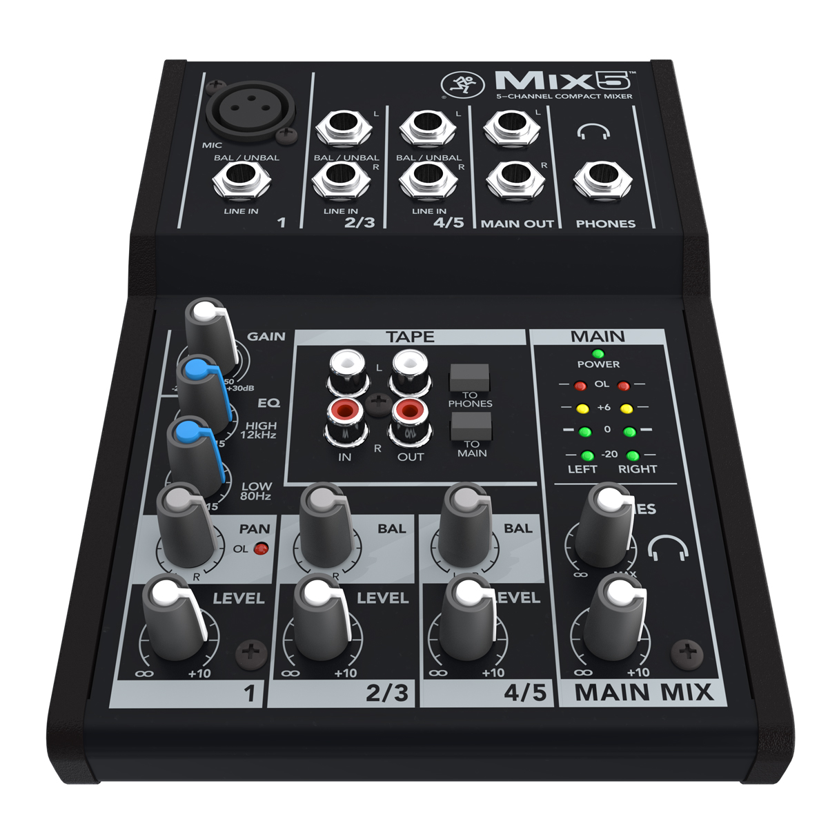 Renewed Mackie Mix Series Mix5 5-Channel Mixer,Black