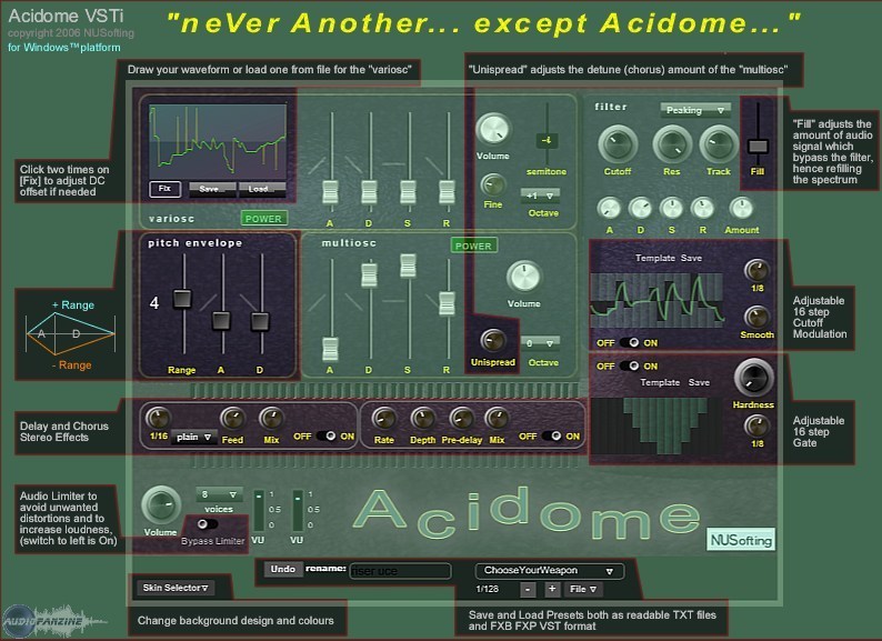 Acidome - NUSofting Acidome - Audiofanzine