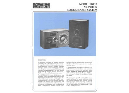 9813 B - Altec Lansing 9813 B - Audiofanzine