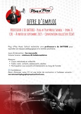 Offre d'emploi - Professeur(e) de batterie Lyon