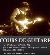 Guitariste prof. école ATLA et CE du Sénat donne cours particuliers tous styles