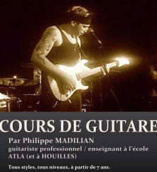 Guitariste prof. école ATLA et CE du Sénat donne cours particuliers tous styles