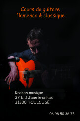 Cours de guitare flamenca & ou classique- Studio Kraken musique -Toulouse