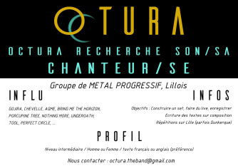 OCTURA _ METAL PROGRESSIF _ CHANTEUR / SE