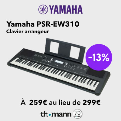Le clavier arrangeur Yamaha PSR-EW310 à -13%