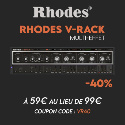 un code pour gagner 40% de réduction sur le V-Rack de Rhodes