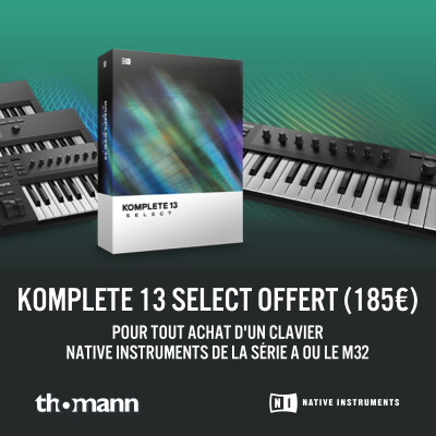 Komplete 13 Select offert pour l'achat d'un clavier Native Instruments