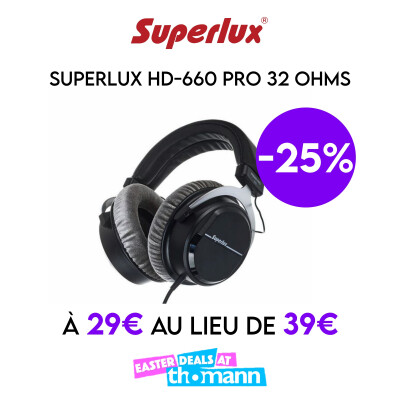 Superlux HD-660 Pro à -25% chez Thomann
