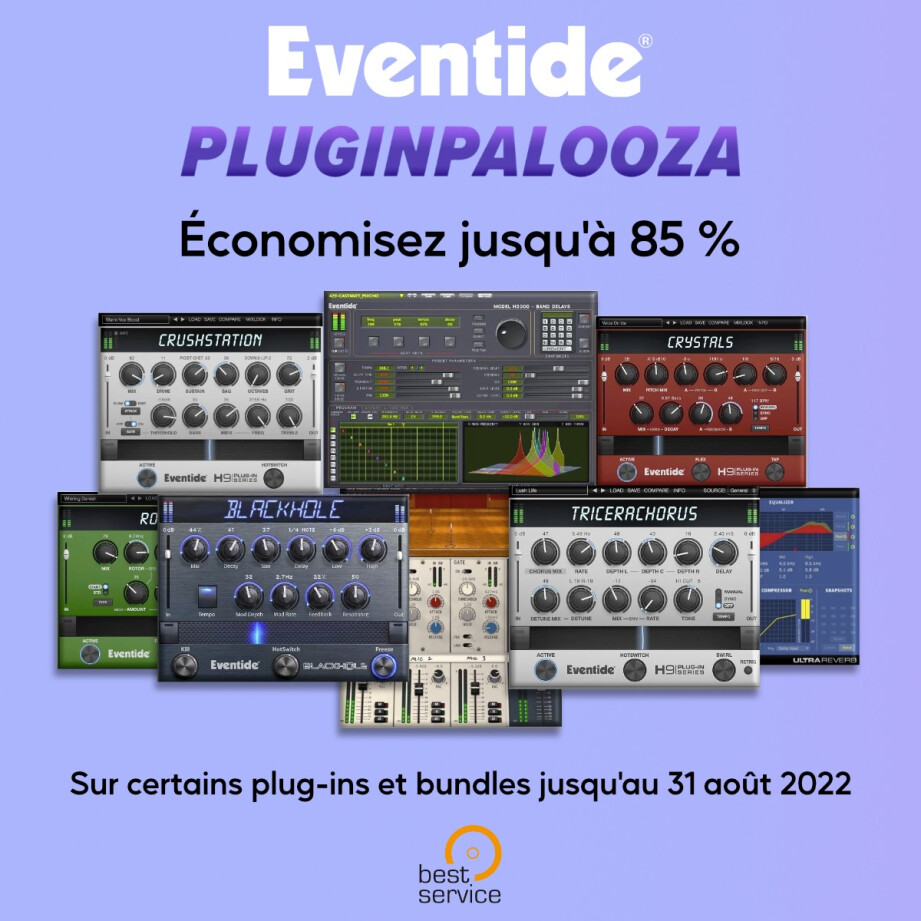 Economisez jusqu'à 85% sur des plug-ins et bundles Eventide