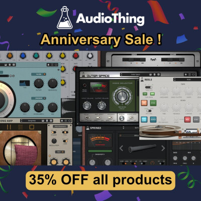 On fête les 13 ans d'AudioThing avec 35% de réduction sur le catalogue