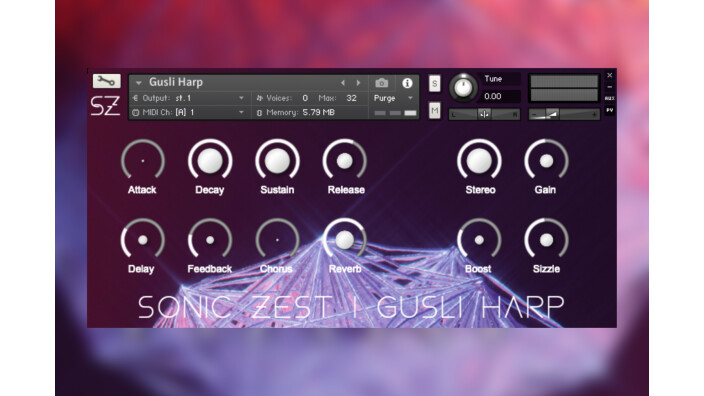 SonicZest a sorti une nouvelle banque de sons de harpe : Gusli Harp