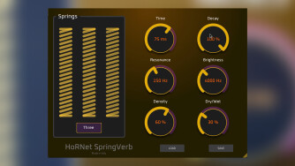 Nouvelle réverbe logicielle chez HoRNet Plugins : voici SpringVerb