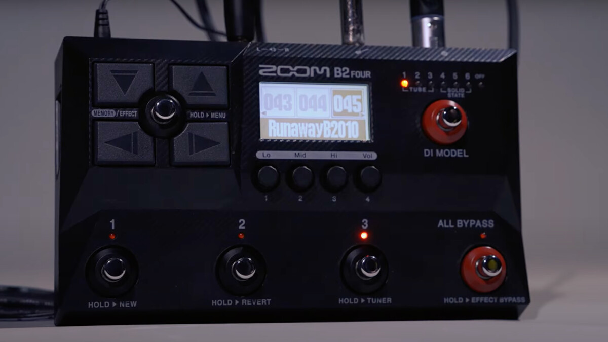 Accueillez le nouveau multi-effets pour basse de chez Zoom, le B2 Four
