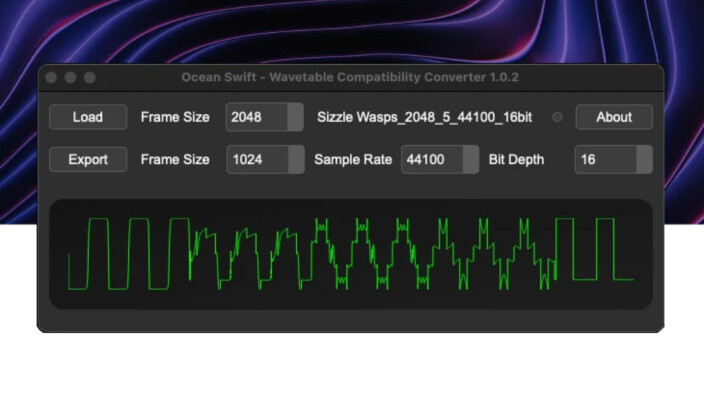 Ocean Swift Synthesis sort un petit convertisseur logiciel
