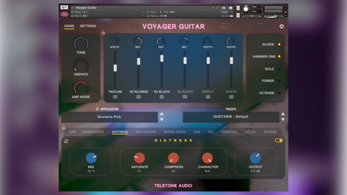 Teletone Audio dévoile Voyager Guitar