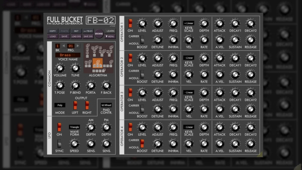 Full Bucket recrée le son du Yamaha FB-01 en plugin