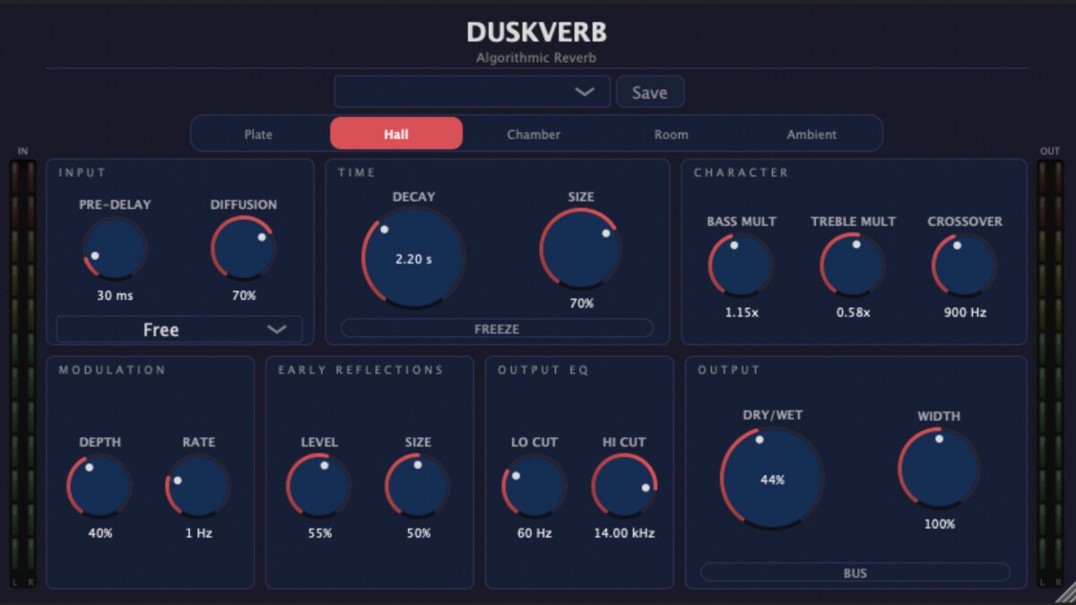 DuskVerb, la réverbe algorithmique gratuite et open source de Dusk Audio