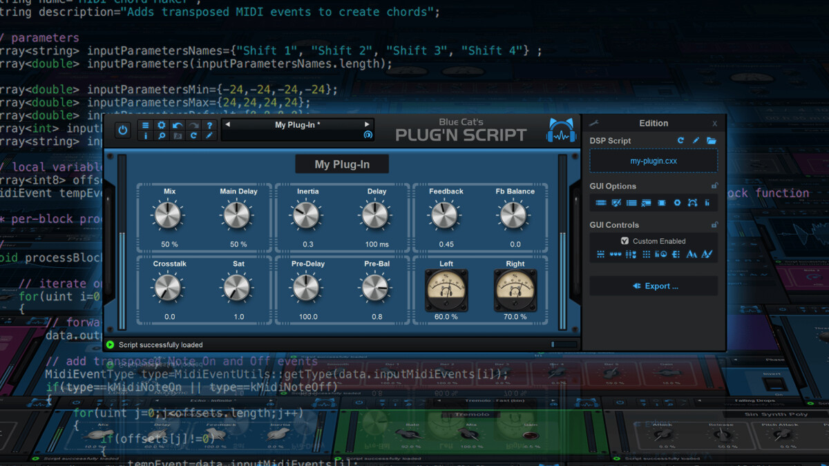 Blue Cat Audio met à jour Plug’n Script en version 3.6
