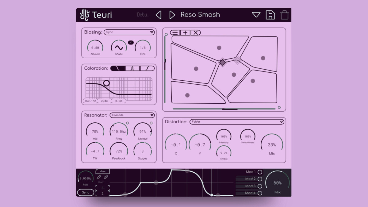 Lese lance le plugin de distorsion Teuri