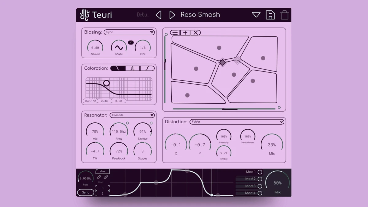Lese lance le plugin de distorsion Teuri