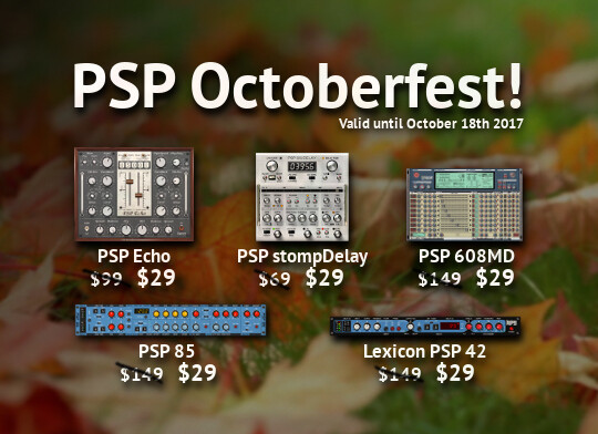 Promotion Octoberfest sur les délais PSP Audioware