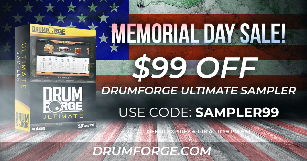 Le Drumforge Ultimate Sampler à $99