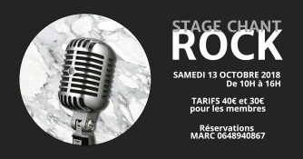 Stage de chant rock à Toulouse le 13 octobre