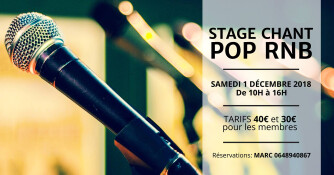 Stage de chant pop / RnB samedi 1er décembre