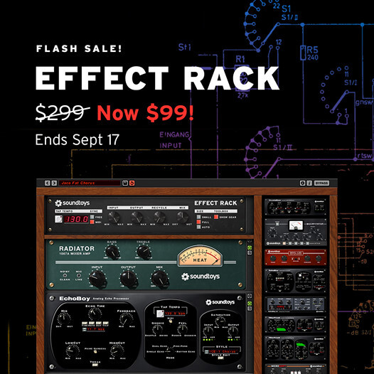 $200 de réduction sur l’Effect Rack de SoundToys