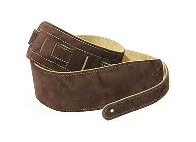 Harley Benton Brown Suede Leather Guitar Strap