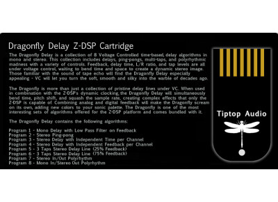Tiptop Audio Dragonfly Delay Z-DSP Cartrige