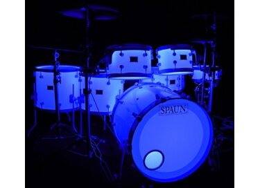 Spaun Drums LED Lighted Acrylic Drum Kit