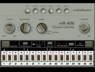 mobileRhythm mR-606: Vintage-style Drum Machine App