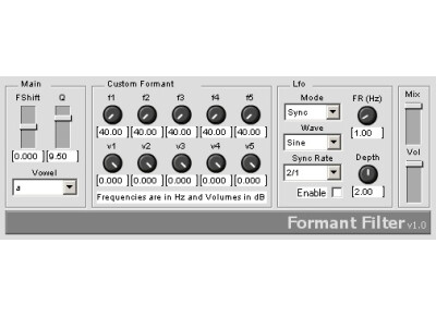 Oli Larkin Formant Filter