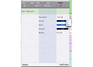Massey Plugins Recall Notes