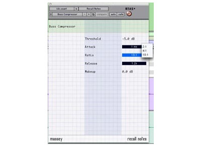 Massey Plugins Recall Notes